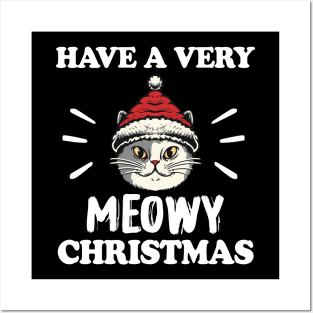 Have a very meowy Christmas Posters and Art